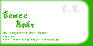 bence mahr business card